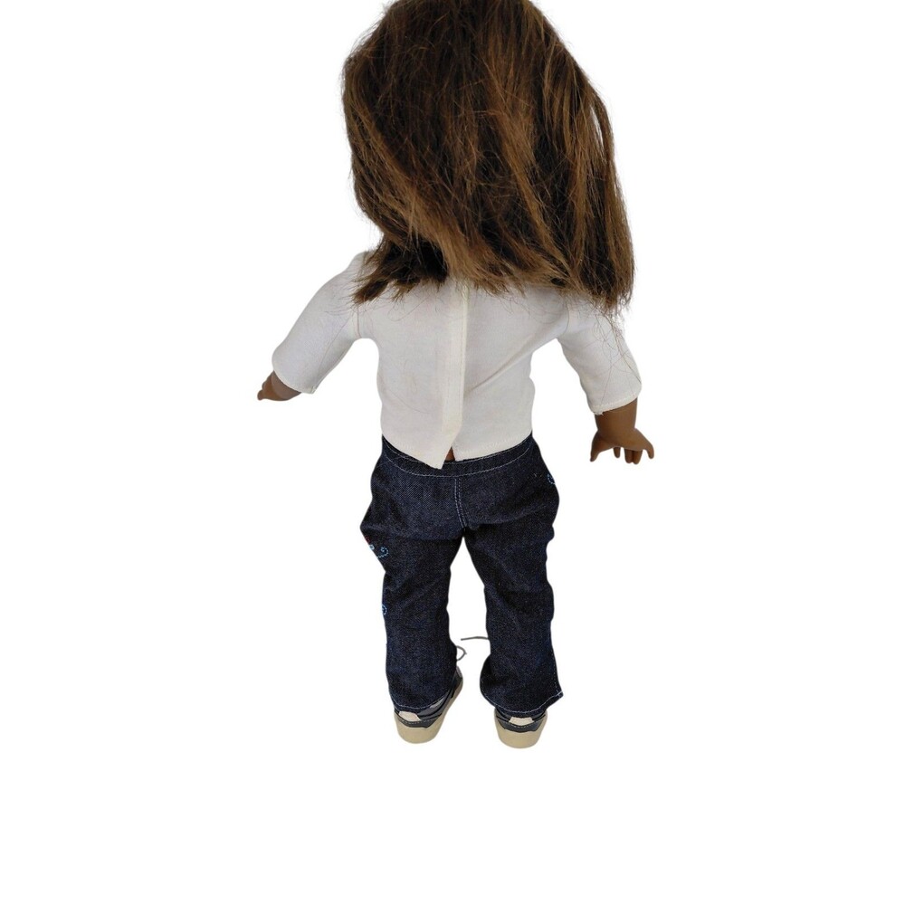 American Girl Doll READY FOR FUN Outfit Retired Jeans Shirt Socks Shoes - Picture 8 of 13